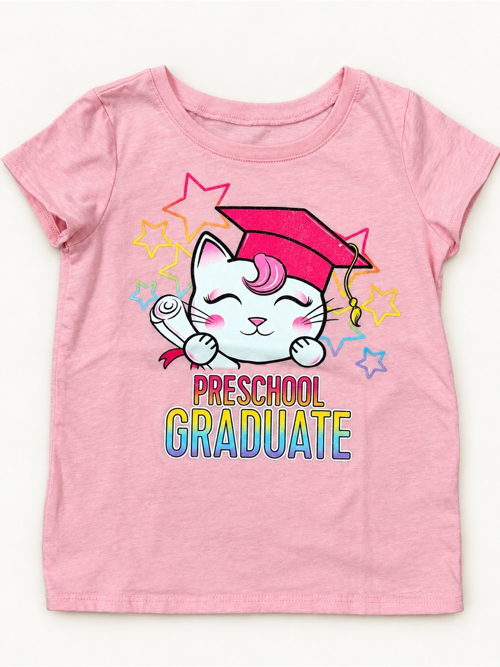 The Children's Place Pink Preschool Graduate Cat Graphic Tee